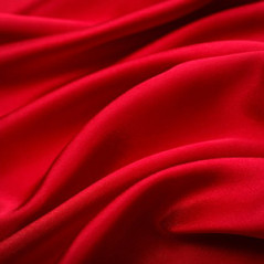 Tissu satin rouge - Larg. 140cm (vendu au mètre)