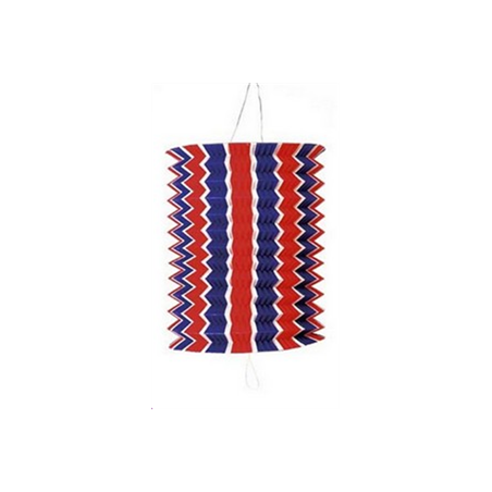 Lampions bleu/blanc/rouge x5 papier - Haut. 30cm Diam. 16cm
