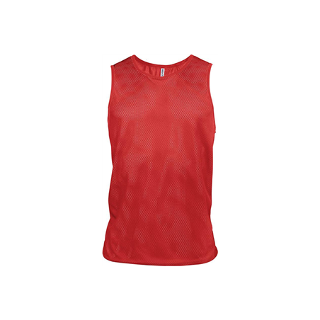Chasuble en filet léger rouge multisports adulte (Taille à définir)