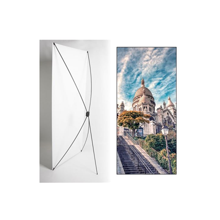 Kakemono Paris Montmartre - 180 x 80 cm - Toile M1 avec structure  X- Banner