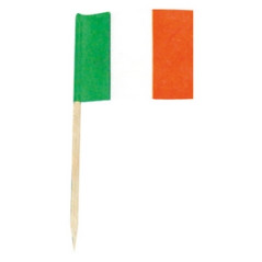 Drapeaux mini Italie x50 papier - 3.5 x 2.5cm (pic en bois de 6.5cm)