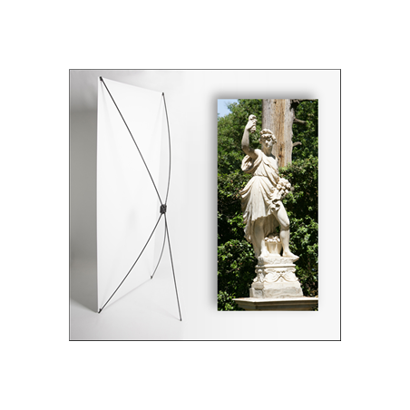 Kakemono Italie Statue - 180 x 80 cm - Toile M1 avec structure  X- Banner