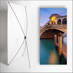 Kakemono Italie Pont - 180 x 80 cm sur Toile M1 avec structure X- Banner