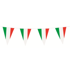 Guirlande Italie fanions 20 x 30cm - PLASTIQUELong. 10M (recto)