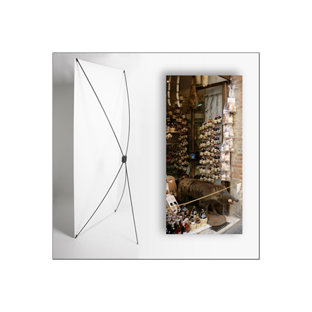 Kakemono Italie Charcuterie 2 -180 x 80 cm sur Toile M1 avec structure X- Banner