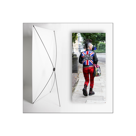 Kakemono Angleterre Punk - 180 x 80 cm - Toile M1 avec structure  X- Banner