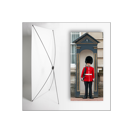 Kakemono Angleterre Garde - 180 x 80 cm - Toile M1 avec structure X- Banner