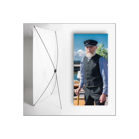 Kakemono Ecosse Papy - 180 x 80 cm - Toile M1 avec structure  X- Banner