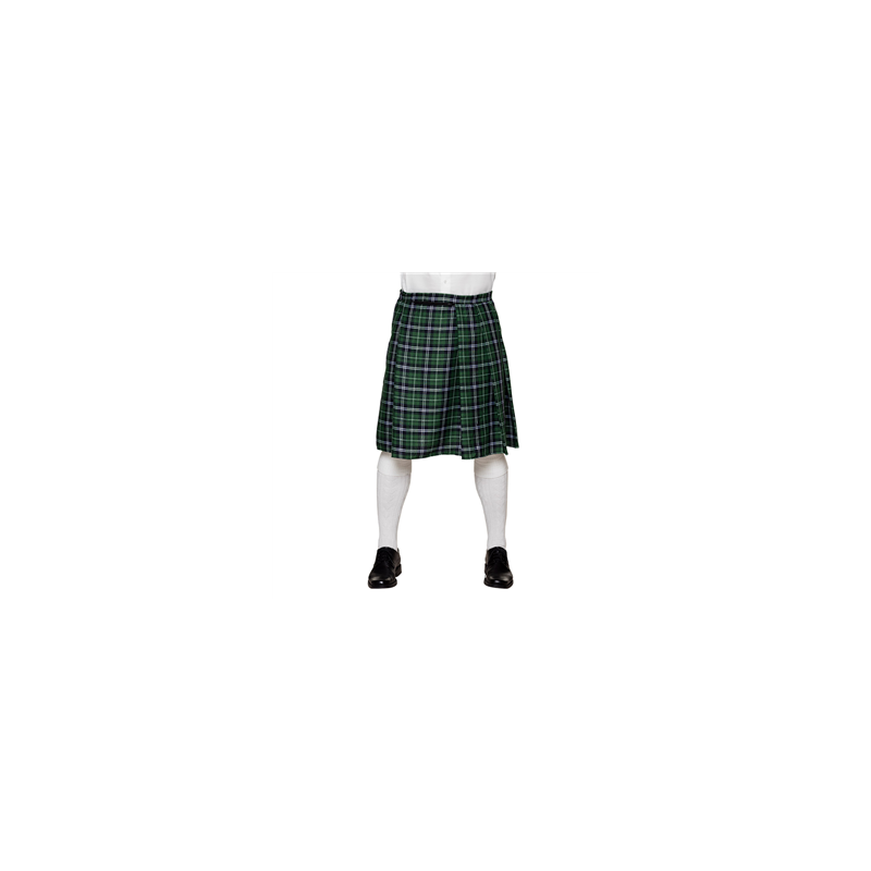 Kilt à carreaux verts / Polyester - Taille adulte XL