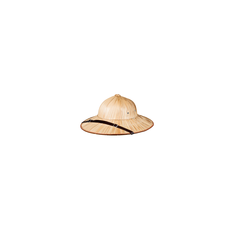 Chapeau Safari naturel - taille adulte - Haut. 13cm Diam. 38cm
