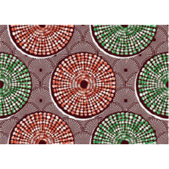 Tissu africain façon Wax marron impression sur coton (Larg. 140 cm) vendu au m