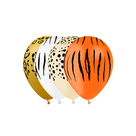 Ballon motif safari x8 - Diam. 29cm