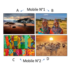 Mobiles Afrique x4 - carton - 27 x 49cm