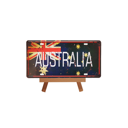 Plaque métal 3D AUSTRALIE - 15 x 30cm