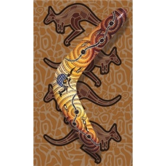 Kakemono Australie Boomerang - 180 x 80 cm - Toile M1 avec structure X- Banner