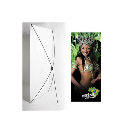 Kakémono Bresil 2 - 80 x 180 - Toile M1 / Toile M1 avec structure  X- Banner