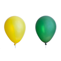 Ballon Vert et jaune x 8 - Diam. 29cm
