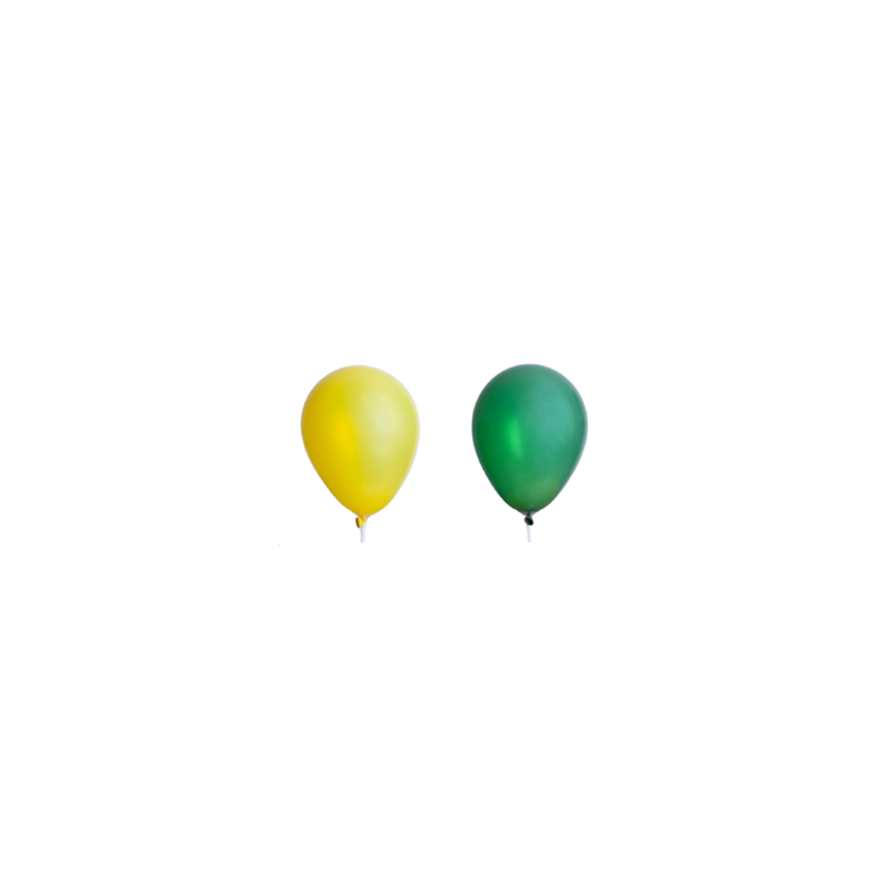 Ballon Vert et jaune x 8 - Diam. 29cm