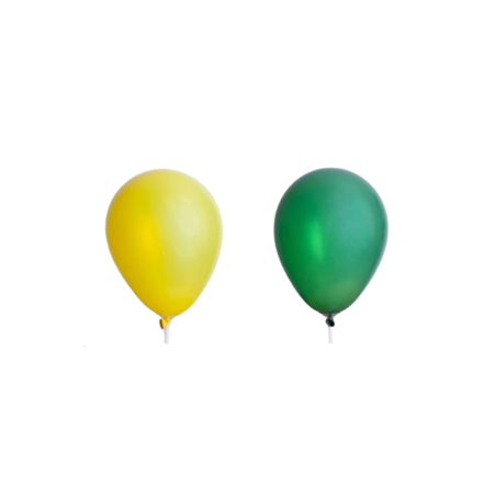 Ballon Vert et jaune x 8 - Diam. 29cm