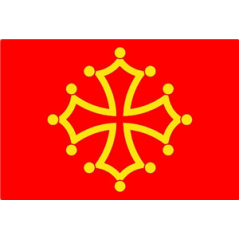 Drapeau Occitanie - tissu - 60 x 90cm