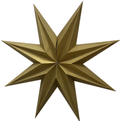 Étoile OR carton - Diam. 30cm