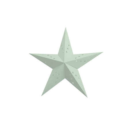 Lanterne étoile vert pastel carton - Diam. 30cm