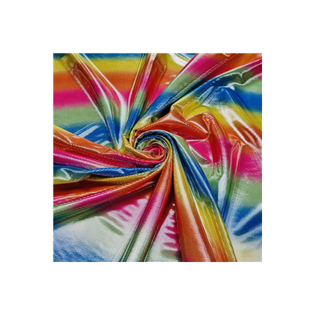 Tissu lamé arc en ciel (vendu au mètre) Larg. 120 cm