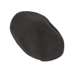 Béret noir en feutre - taille adulte - Diam. 28cm