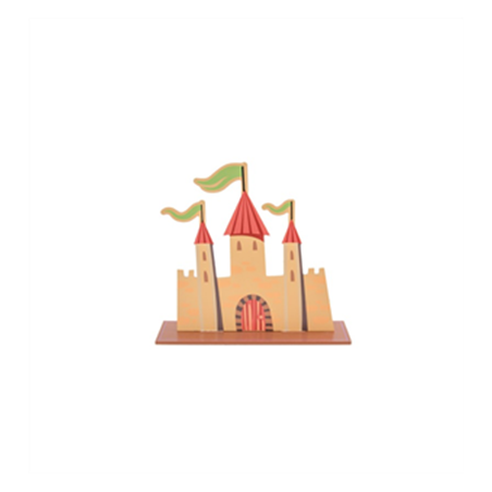 Centre de table Château de chevalier - bois  25 cm x 29 cm