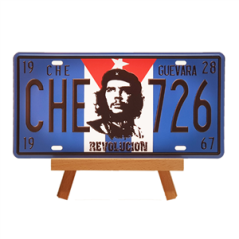 Plaque métal 3D CUBA - 15 x 30cm