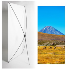 Kakemono AMS Chili Volcan - 180 x 80 cm - Toile M1 avec structure X- Banner