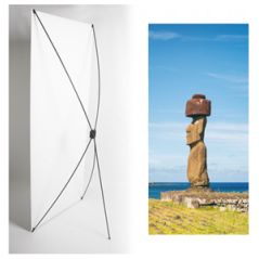 Kakemono AMS Chili Sculpture - 180 x 80 cm - Toile M1 avec structure X- Banner