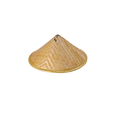 Chapeau chinois conique paille - taille adulte - Haut. 17.5cm Diam. 41cm