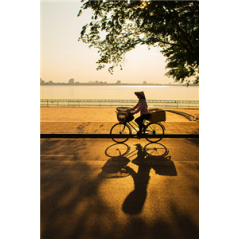 Kakemono Vietnam Vélo - 180 x 80 cm - Toile M1 avec structure X- Banner