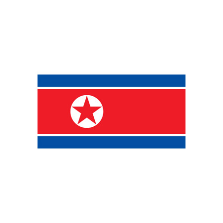 Drapeau Corée du Nord - tissu - 90 x 150cm