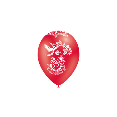 Ballon rouge motif chinois x8 - Diam. 29cm