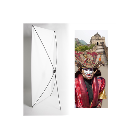 Kakemono Chine tenue typique - 180 x 80 cm - Toile M1 avec structure X- Banner