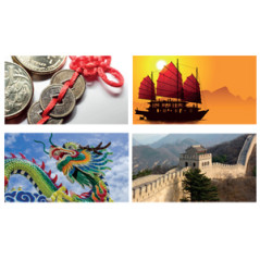 Mobiles Chine x4 - carton - 27 x 49cm