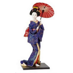Geisha - plastique et tissu - Différents modèles - H. 30cm