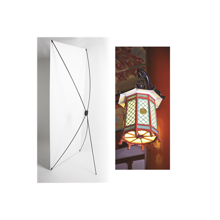 Kakemono Japon Lanterne - 180 x 80 cm - Toile M1 avec structure X- Banner