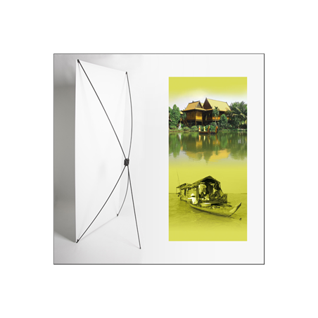 Kakemono Asie Maison - 180 x 80 cm - Toile M1 avec structure  X- Banner