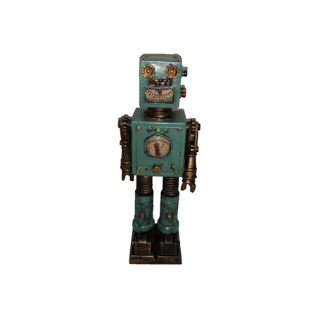 Robot - Résine - Haut. 27cm