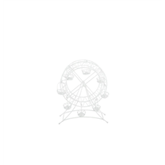 Grande roue blanche en métal 27 x 25 x 35cm