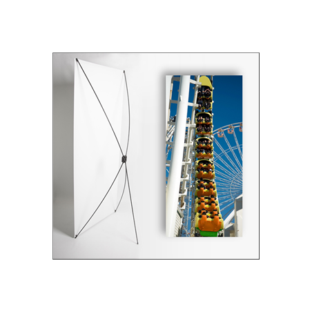 Kakemono Fête foraine 1 - 180 x 80 cm - Toile M1 avec structure X- Banner