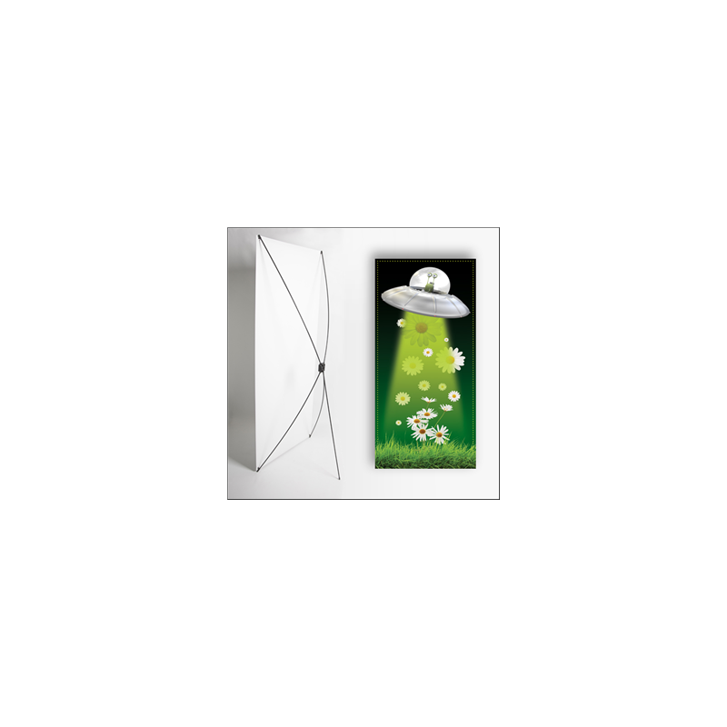 Kakemono Vert Martien - 180 x 80 cm - Toile M1 avec structure  X- Banner