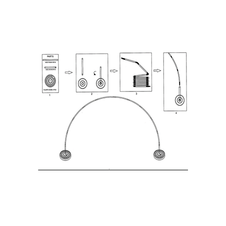 Arche à ballons base PLASTIQUE/ Larg.3 m Haut. 3 m (vendue sans ballons)