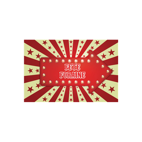 Bannière Fête foraine - 75 x 50cm - tissu