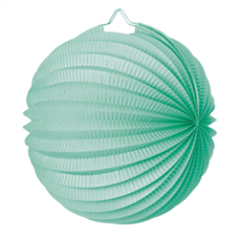 Lampion rond vert céladon papier - Diam. 20cm