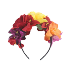 Serre-tête fleurs en tissu - modèles assortis