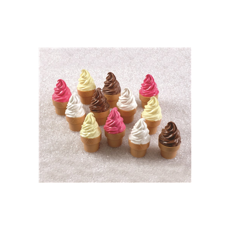 Coupe de glace en plastique 6 x 11 cm à l'unité (coloris aléatoire)